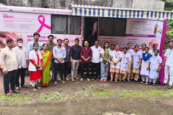 शिरोडा मध्ये अत्याधुनिक कॅन्सर व्हॅन द्यारे 201 रुग्णाची तपासणी
